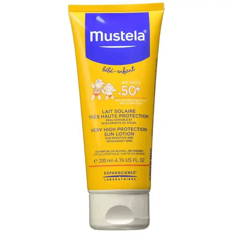 Mustela Çok Yüksek Koruma Güneş Losyonu SPF50+ 200ml Güvenilir ve Hassas Ciltler İçin Güneş Koruma