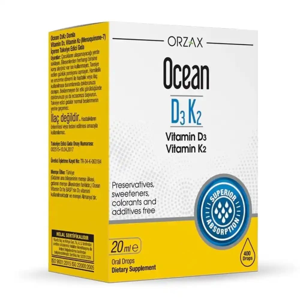 Ocean Vitamin D3K2 ile içten gelen güzellik ve sağlığı destekleyen takviye