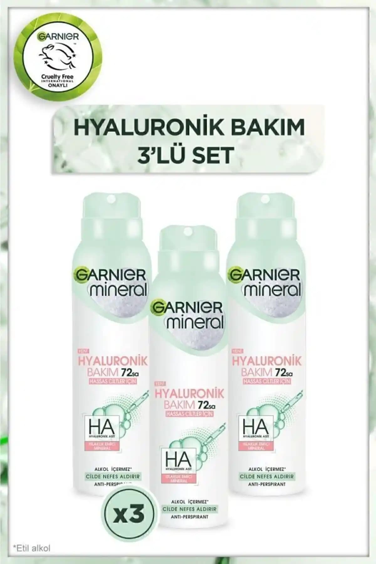 Garnier Mineral Hyaluronik Bakım Sprey Deodorant: 72 Saat Güvenilir Koruma