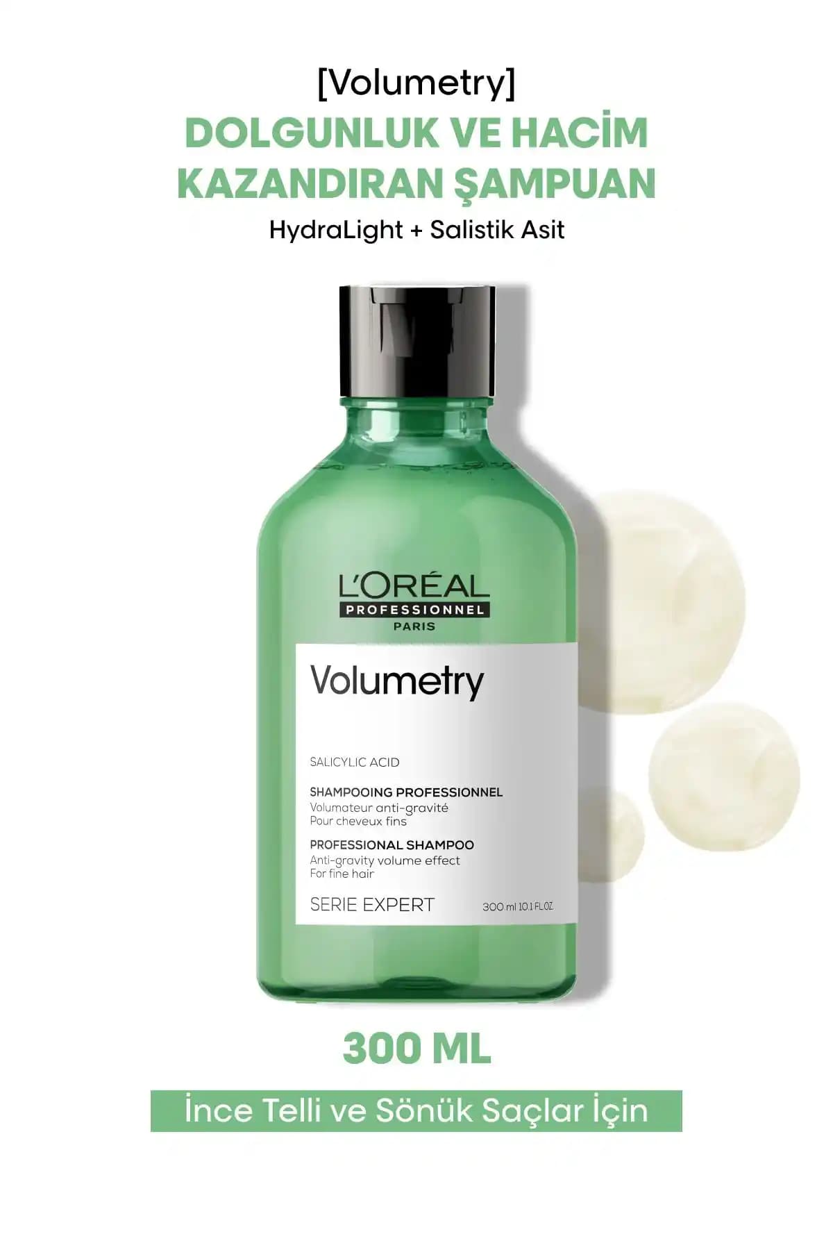 L'Oreal Professionnel Serie Expert Volumetry: İnce Telli Saçlar için Hacim Artırıcı Şampuan