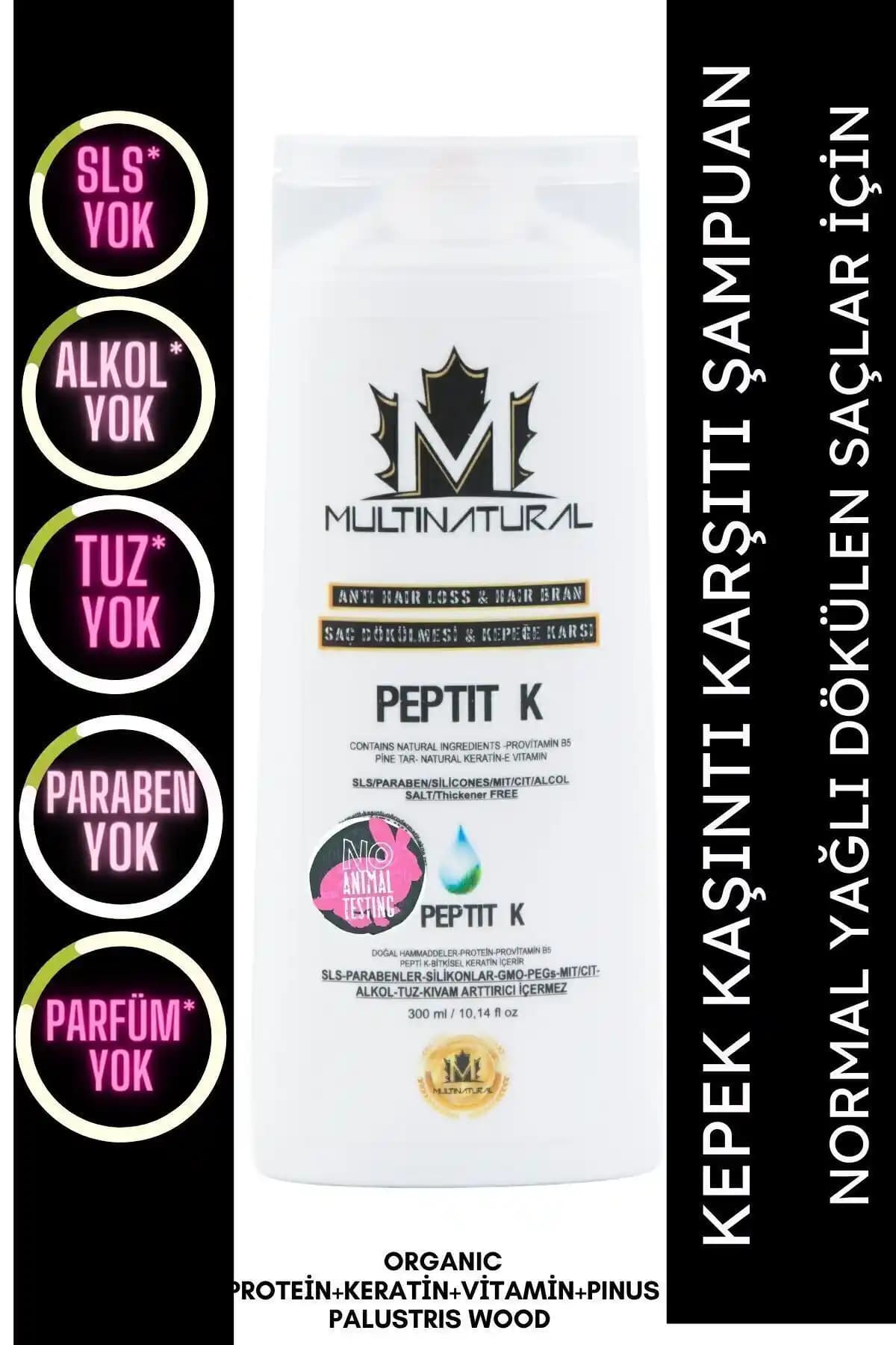 Multinatural Kepek ve Seboreik Saç Dökülmesine Etkili Doğal Şampuan