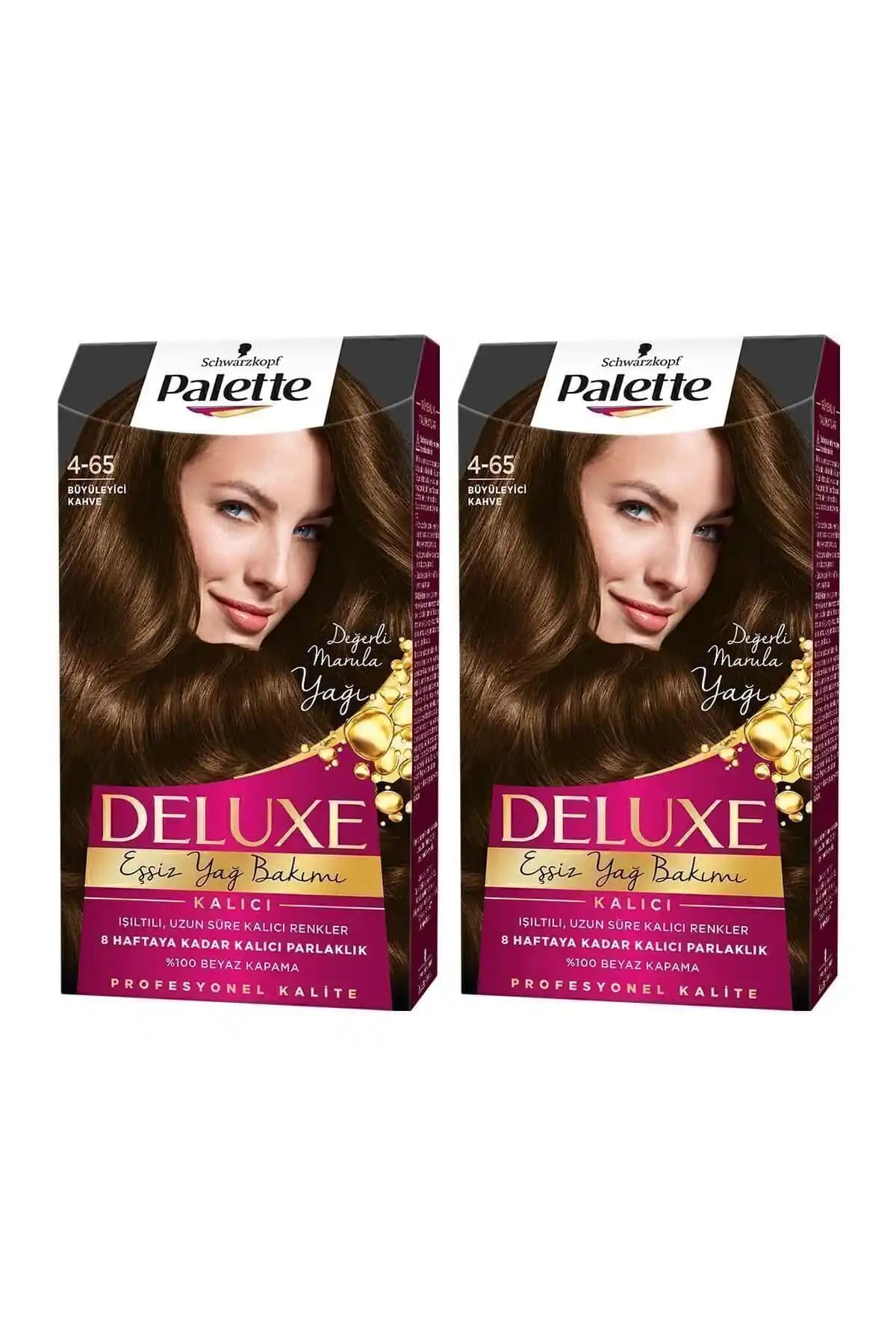 Palette Deluxe 4-65 Büyüleyici Kahve Saç Boyası ile Beyazları Kapatın