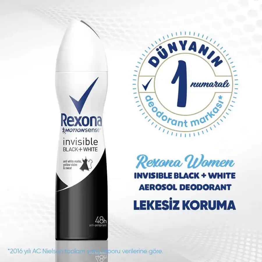 Rexona Black & White Kadın Deodorantları: Leke Önleyici, Uzun Süreli ve Ferah Koruma