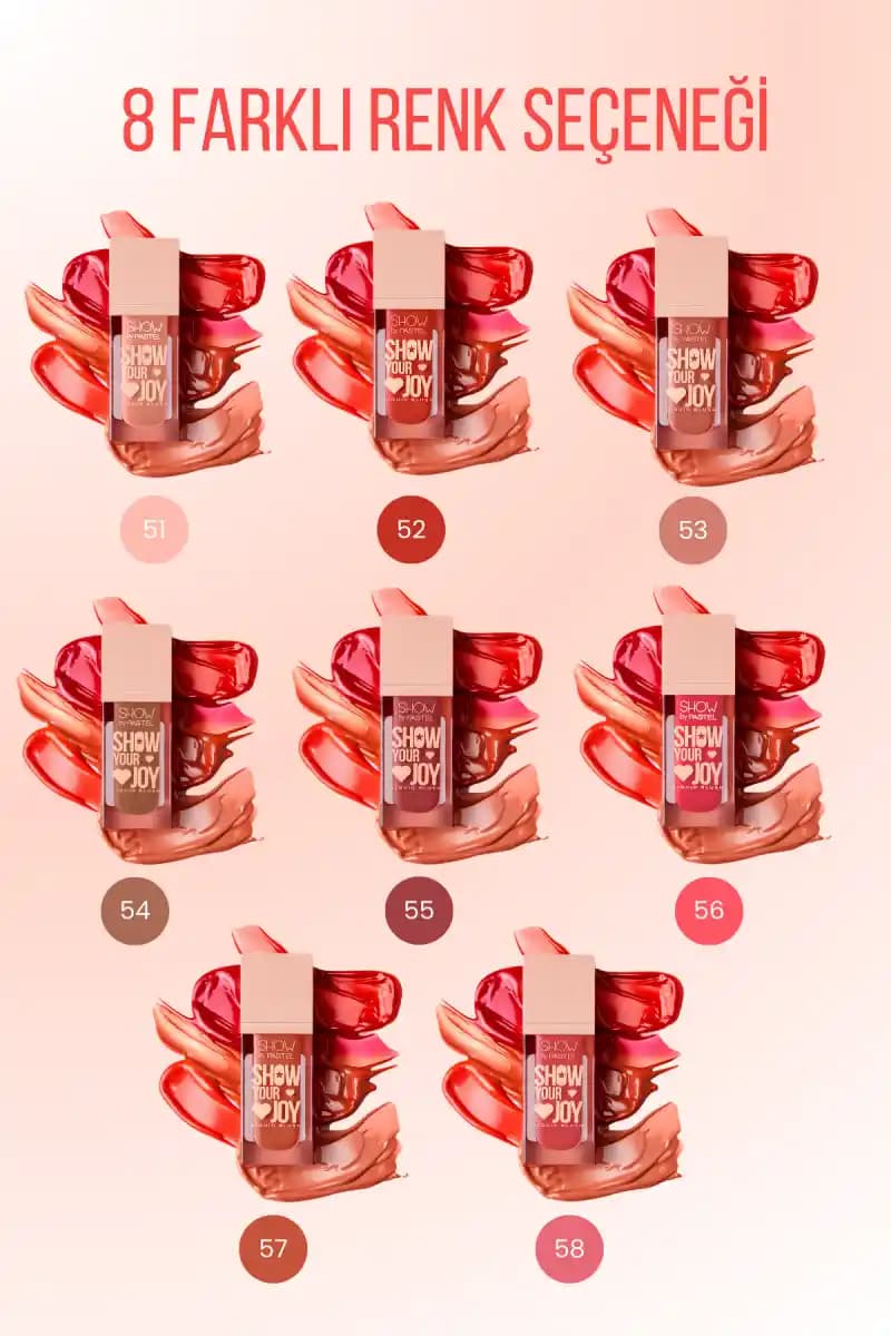 Show by Pastel Show Your Joy Likit Allık 55: Doğal Görünüm ve Uzun Süreli Tazelik Sağlar