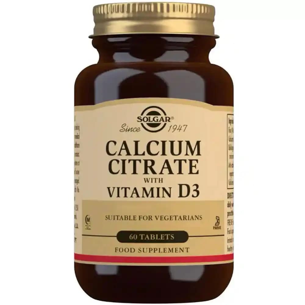 Solgar Kalsiyum Sitrat ve D Vitamini ile Kemik ve Diş Sağlığını Destekleyin