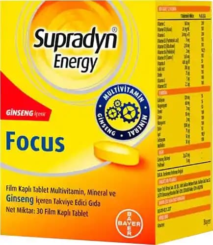 Supradyn Energy Focus: Güzellik ve Sağlık İçin Çok Yönlü Takviye Ürünü