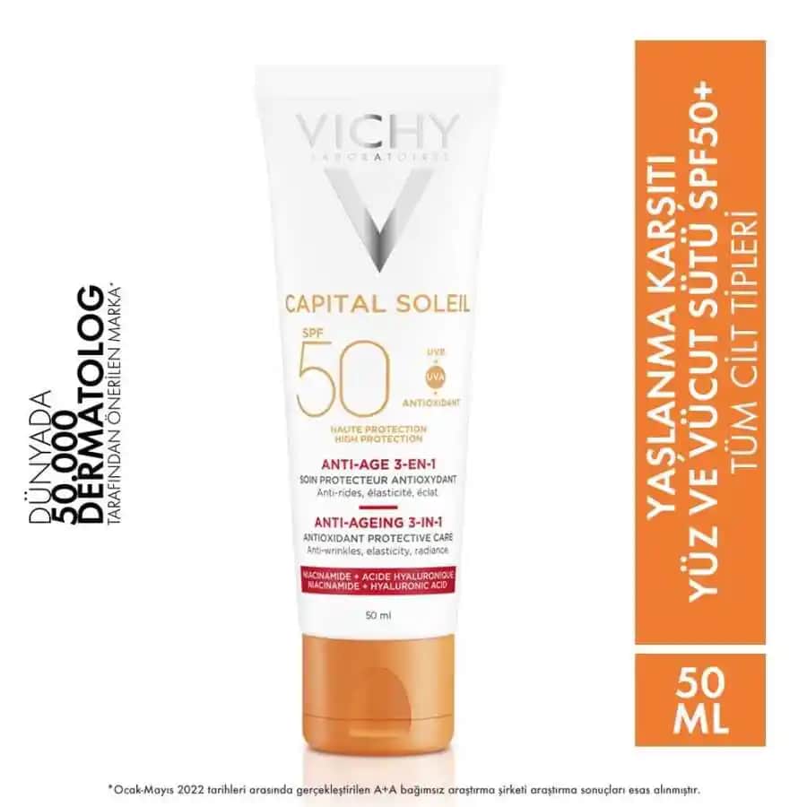 Vichy Capital Soleil SPF 50 Güneş Kremi: Yüksek Koruma ve Cilt Bakımı Özellikleri