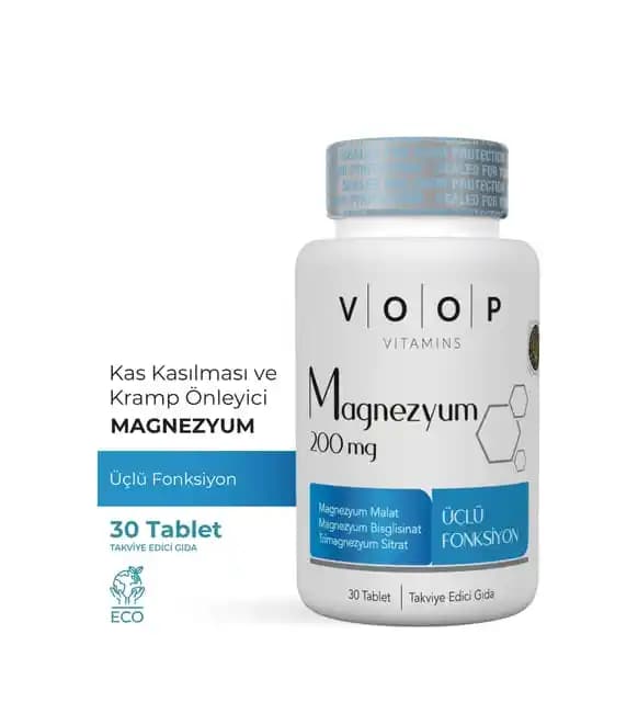 Voop Magnezyum 200 mg Ürünü ile Cilt Sağlığını Destekleyen Gelişmiş Takviye
