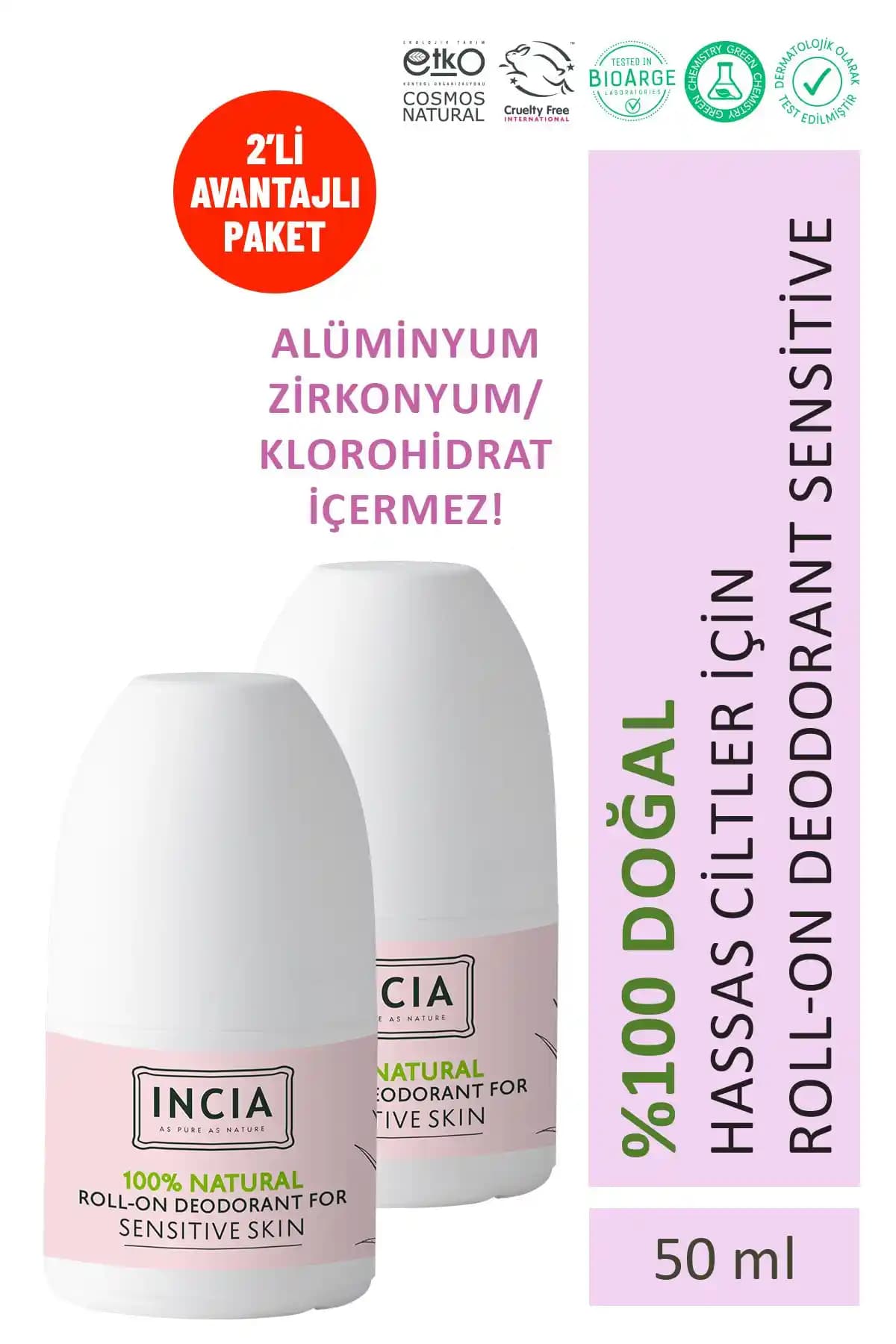 INCIA %100 Doğal Roll On Deodorant: Hassas Ciltler İçin Doğru Seçim