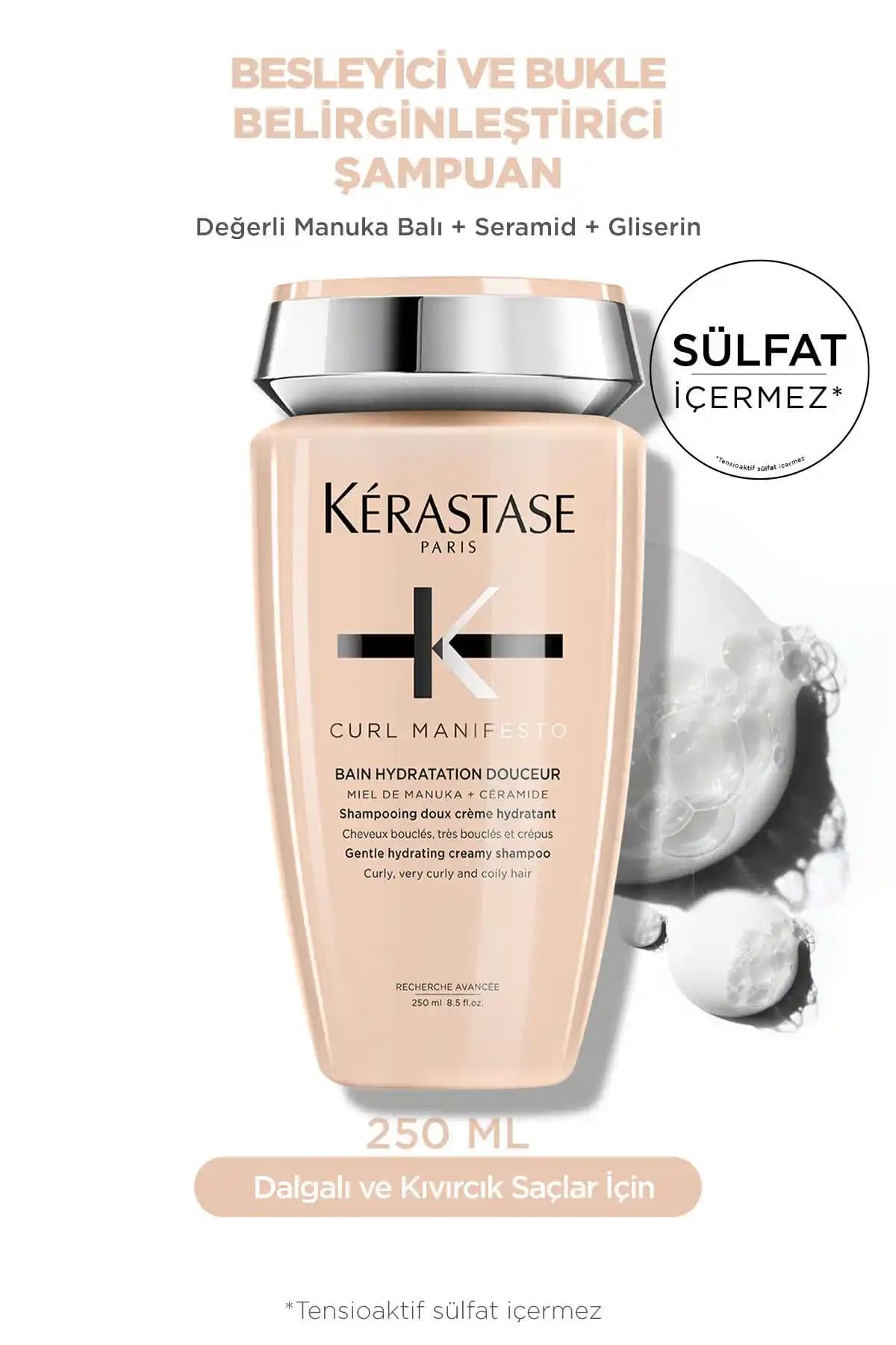 Kerastase Curl Manifesto: Kıvırcık Saçlar için Besleyici Şampuan