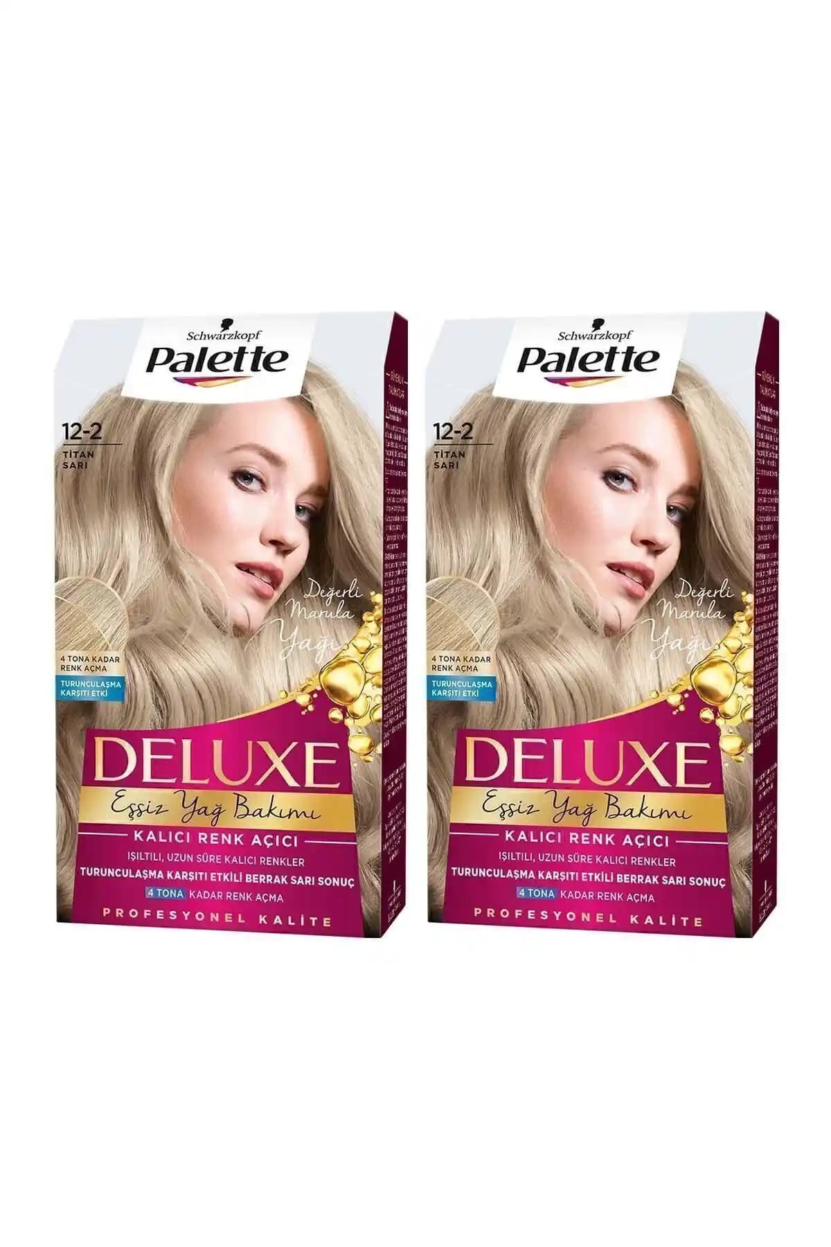 Palette Deluxe 12-2 Titan Sarı: Yüksek Performanslı Renk Açıcısı ve Saç Bakımı