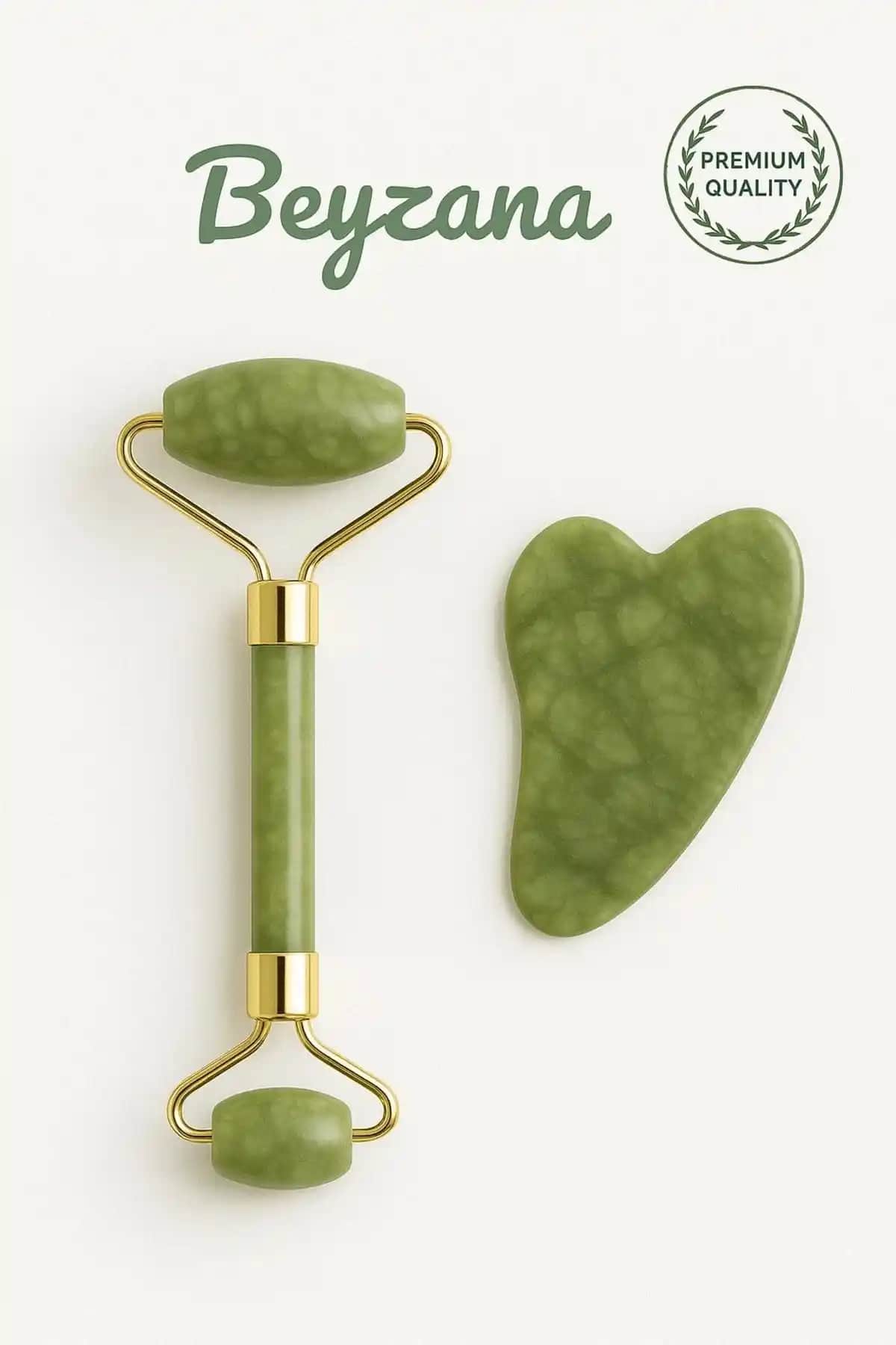 BEYZANA Yeşim ve Crystalclem Pembe Kuvars Gua Sha Yüz Masaj Aletleri Karşılaştırması