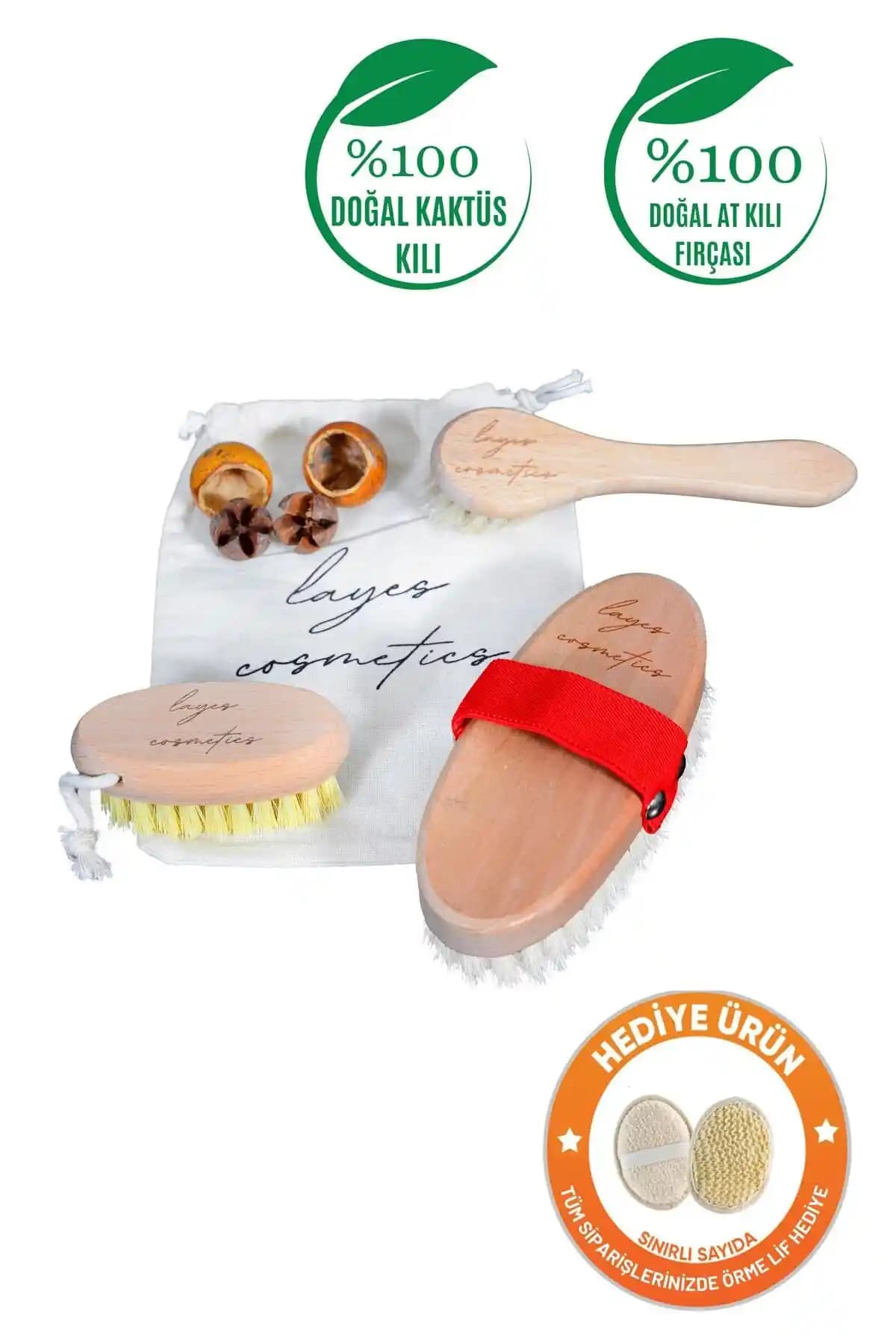 Layes Doğal ve Vegan Tırnak Fırçası ile Mesla Organik Selülit Fırçası Karşılaştırması