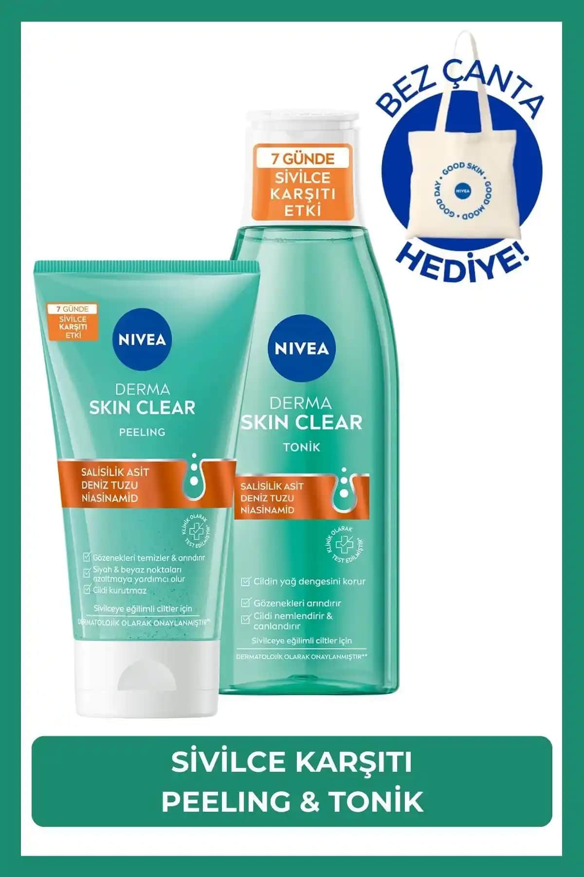 NIVEA Derma Skin Clear Peeling Karşılaştırması: Sivilce ve Cilt Temizliği Ürünleri