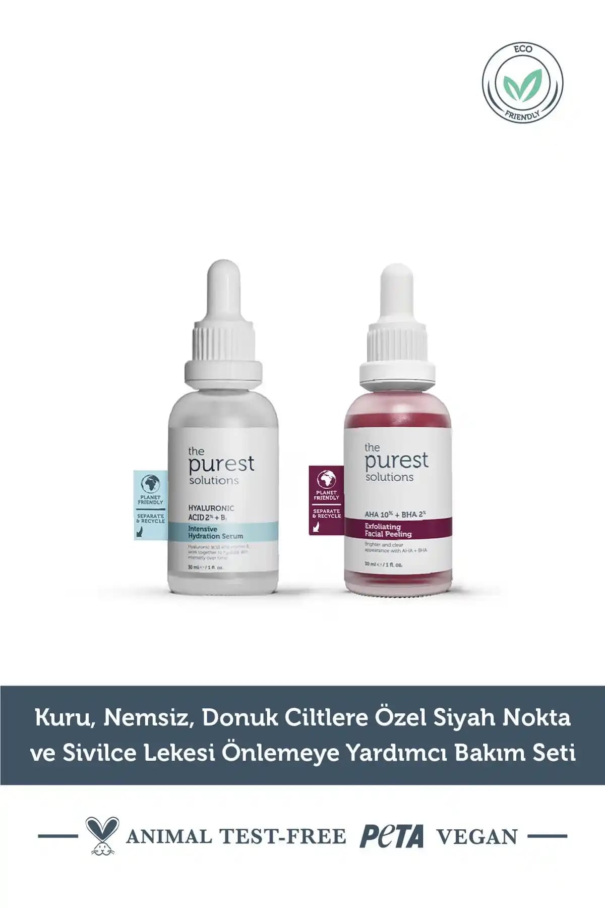 Purest Solutions Kuru ve Donuk Ciltler İçin Bakım Seti ve Leke Serumu Özellikleri