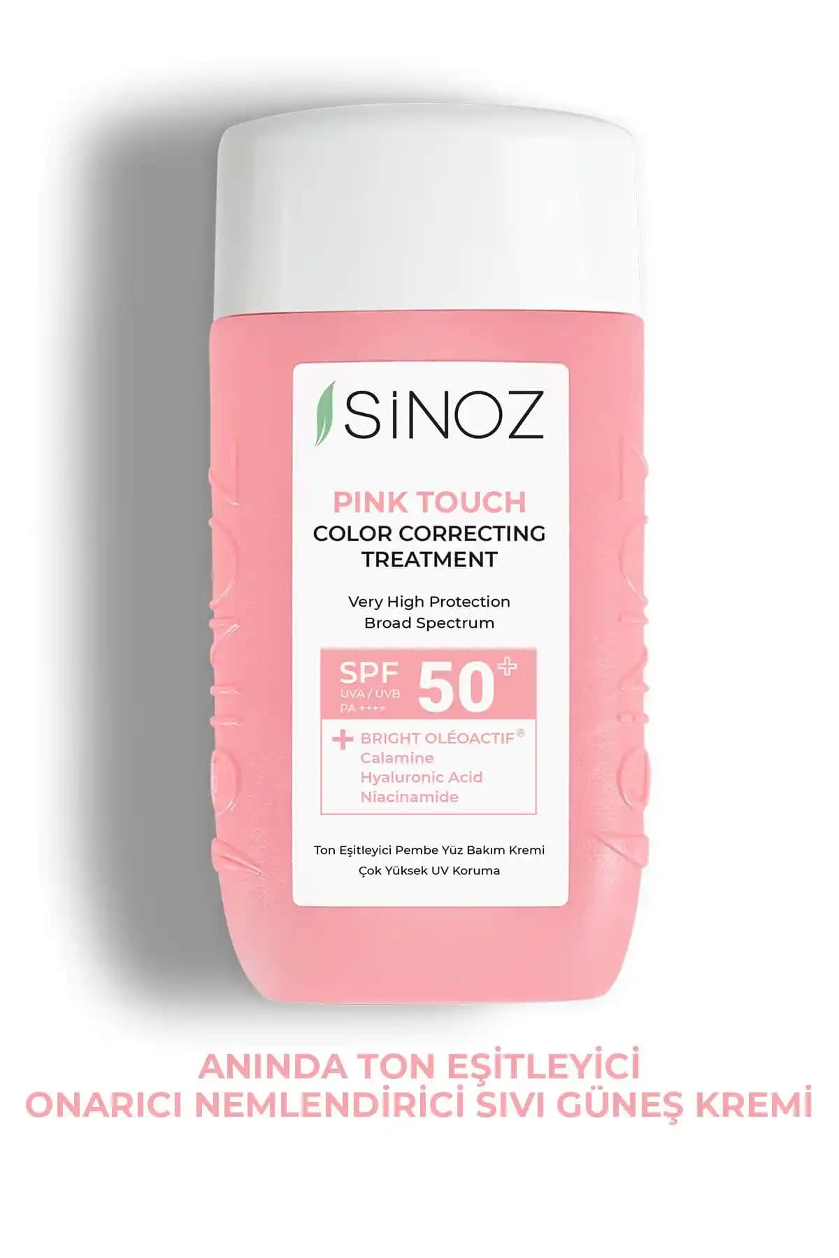 Sinoz Pink Touch ve Sinoz SPF 50 Leek karşıtı güneş kremlerinin detaylı karşılaştırması