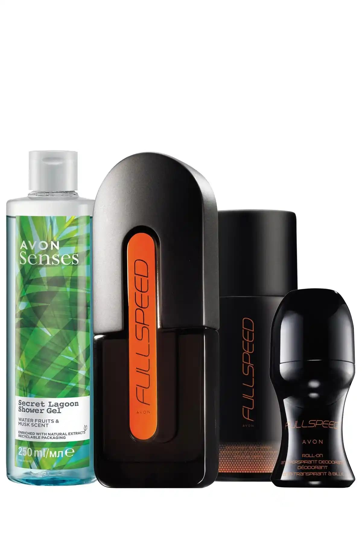 Avon Full Speed Erkek Parfüm Deodorant Rollon ve Duş Jeli Dörtlü Paket Tanıtımı