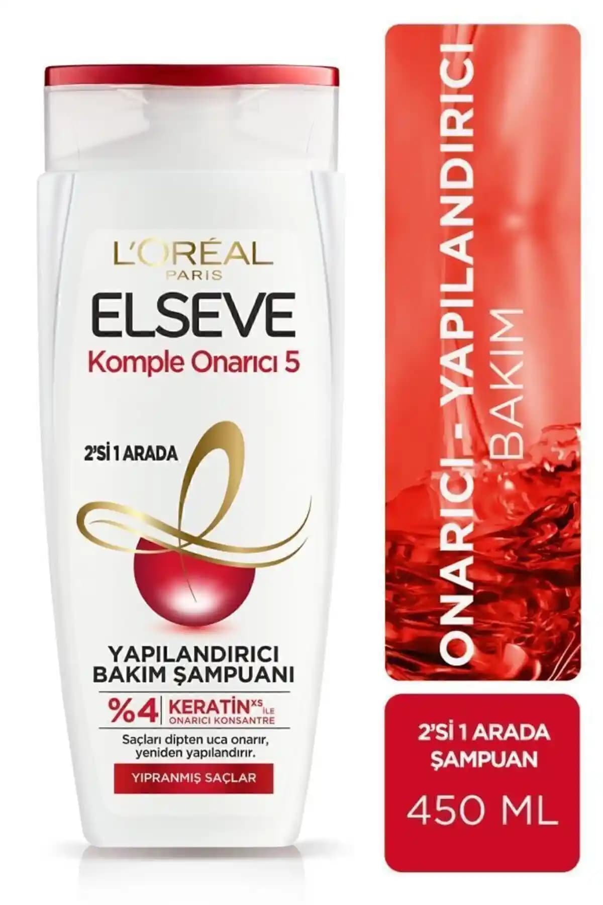 Elseve L'oréal Paris Komple Onarıcı 5: Pratik ve Etkili Saç Bakım Şampuanı