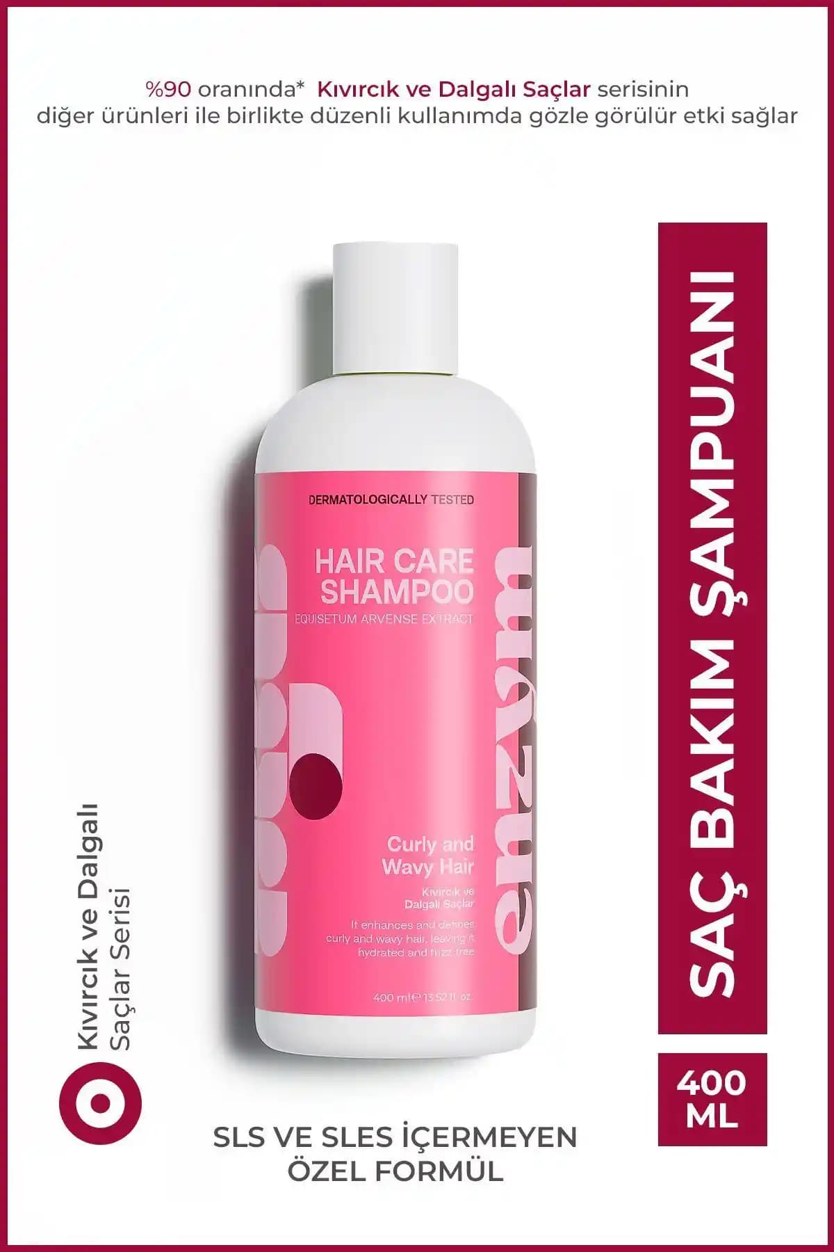 Enzym Cosmetics Kıvırcık ve Dalgalı Saçlar İçin Etkili Saç Bakım Şampuanı