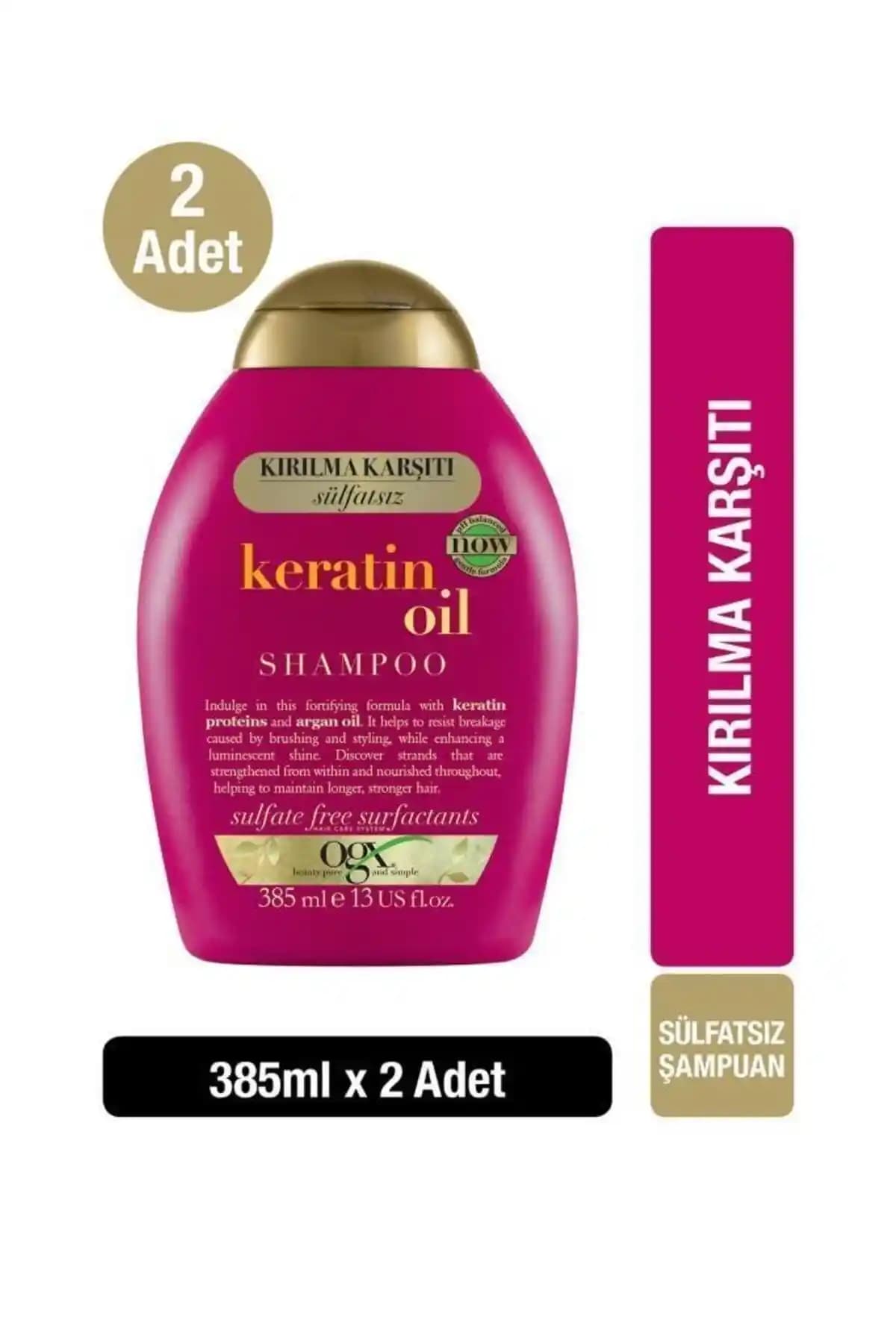 OGX Keratin Oil Kırılma Karşıtı Sülfatsız Şampuan ile Saçların Gücünü Yenileyin