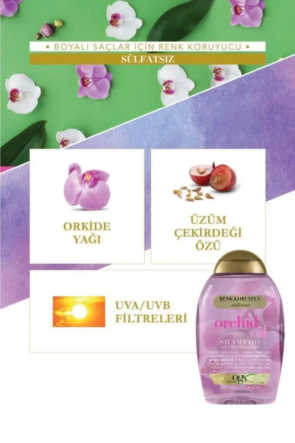 OGX Orchid Oil Sülfatsız Şampuan: Boyalı Saçlar için Özel Formül