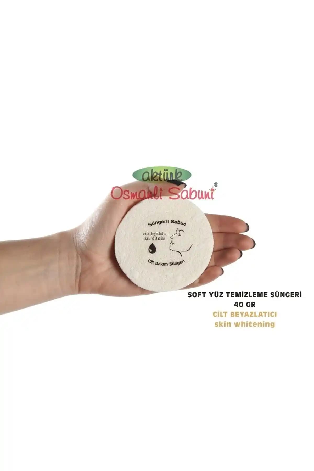 Aktürk Osmanlı Sabunu Yüz Temizleme Süngeri ile Doğal ve Derinlemesine Temizlik