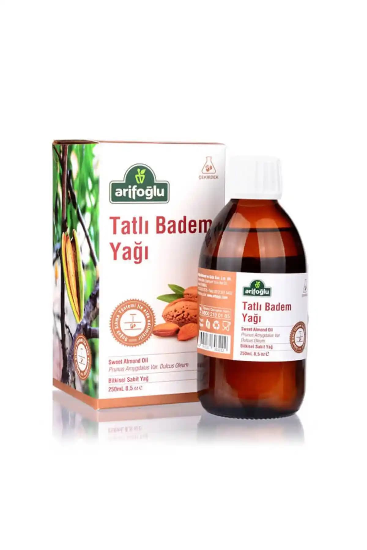 Arifoğlu Badem Yağı 250ml Doğal ve Çok Yönlü Saç ve Cilt Bakım Ürünü