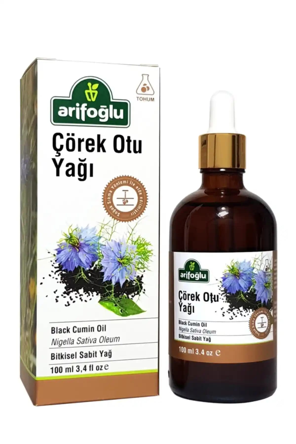 Arifoğlu Çörek Otu Yağı 100 Ml Doğal ve Soğuk Presle Üretilmiş Sağlık Destekçisi