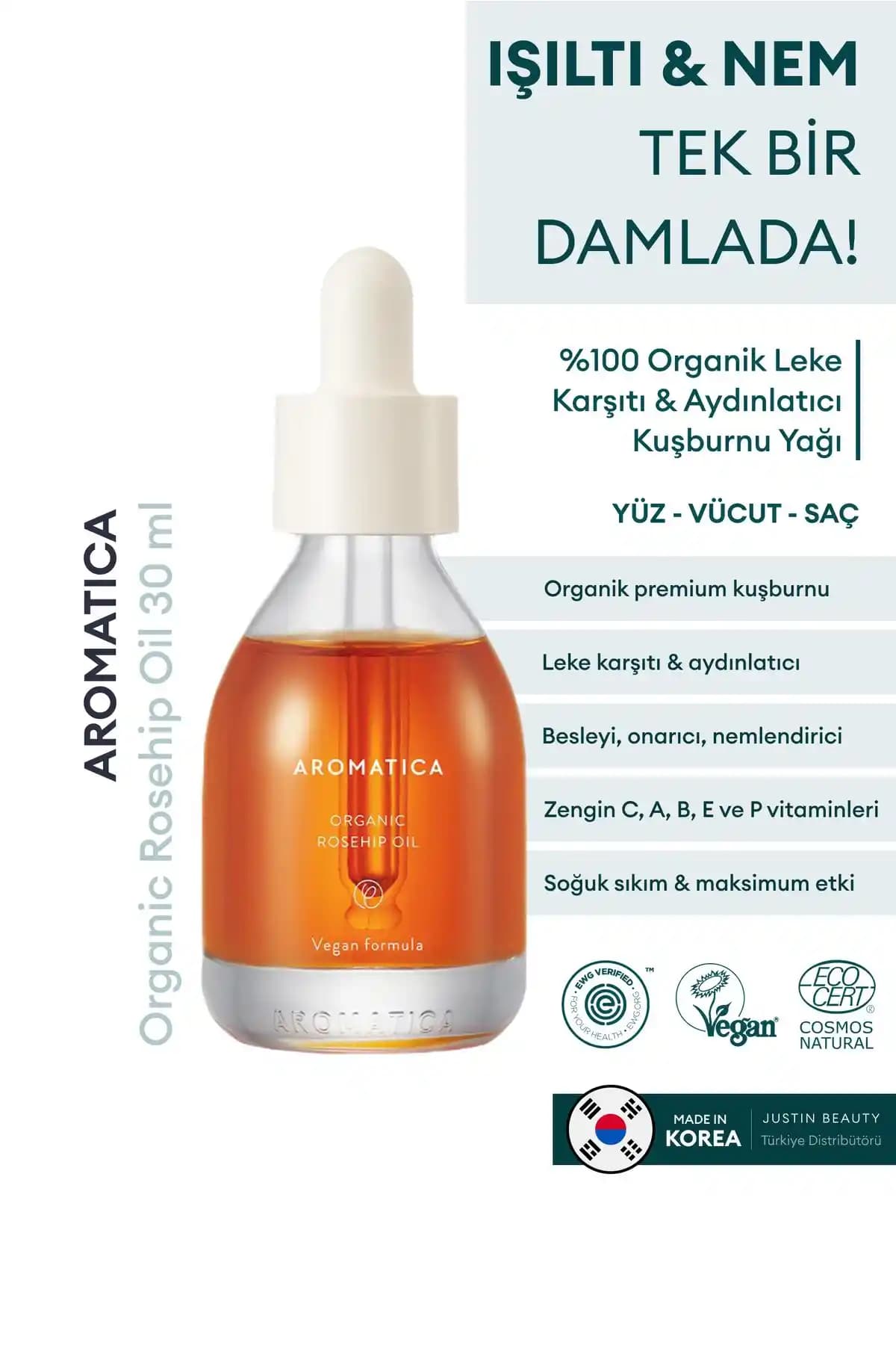 Aromatica Organik Kuşburnu Yağı: Doğal ve Etkili Cilt Bakım Ürünü Özellikleri ve Faydaları