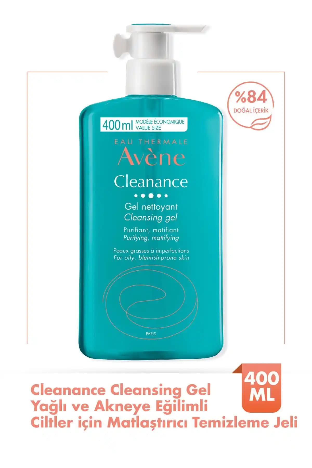 Avene Cleanance Yağlı ve Akneye Eğilimli Ciltler İçin Derinlemesine Temizleme Jeli