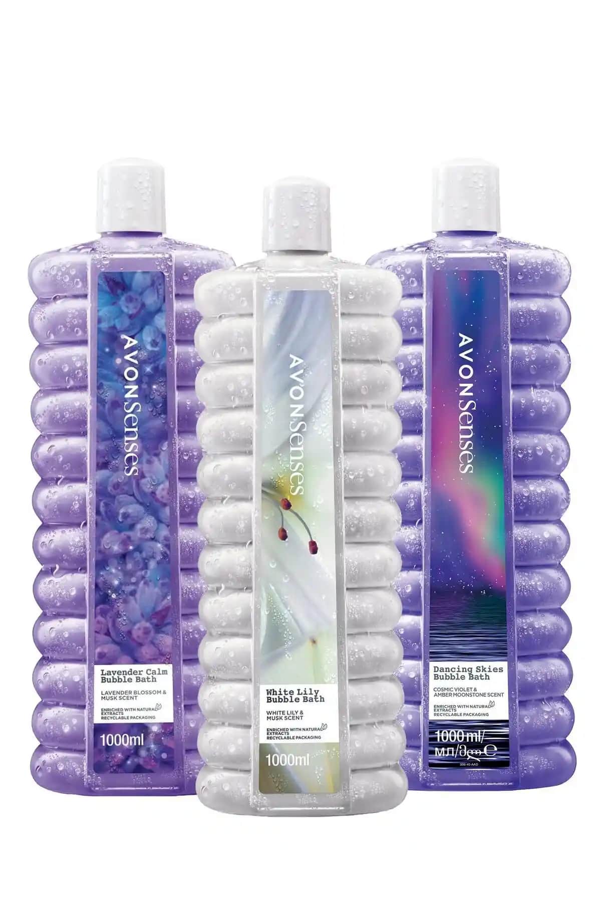 Avon Senses Banyo Köpüğü Paketi Zambak Lavanta Menekşe ve Ahududu Aromalarıyla