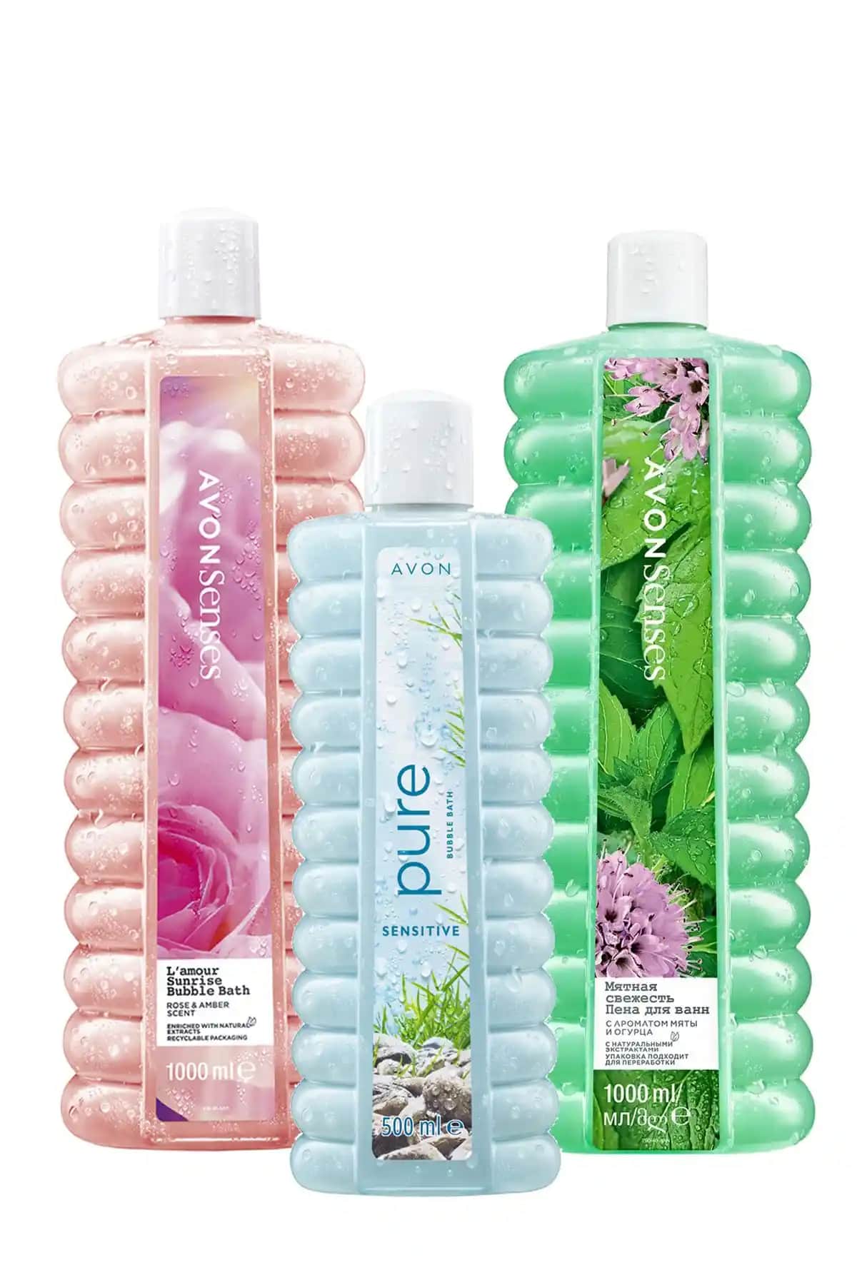 Avon Senses Nane Salatalık ve Ahududu Frenk Üzümü Banyo Köpüğü Karşılaştırması