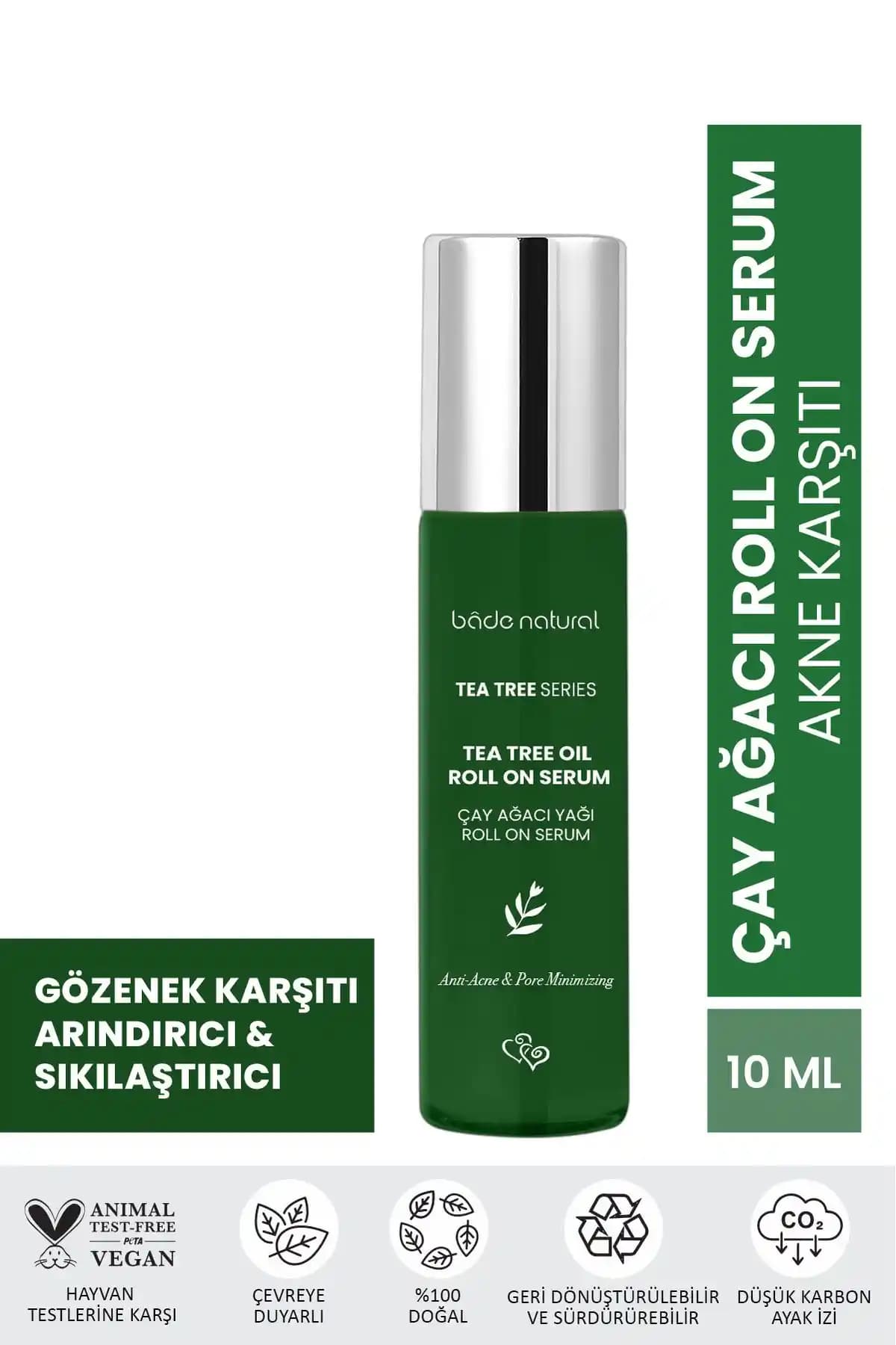 Bade Natural Çay Ağacı Akne Karşıtı Roll-On: Hızlı ve Doğal Sivilce Tedavisi Çözümü
