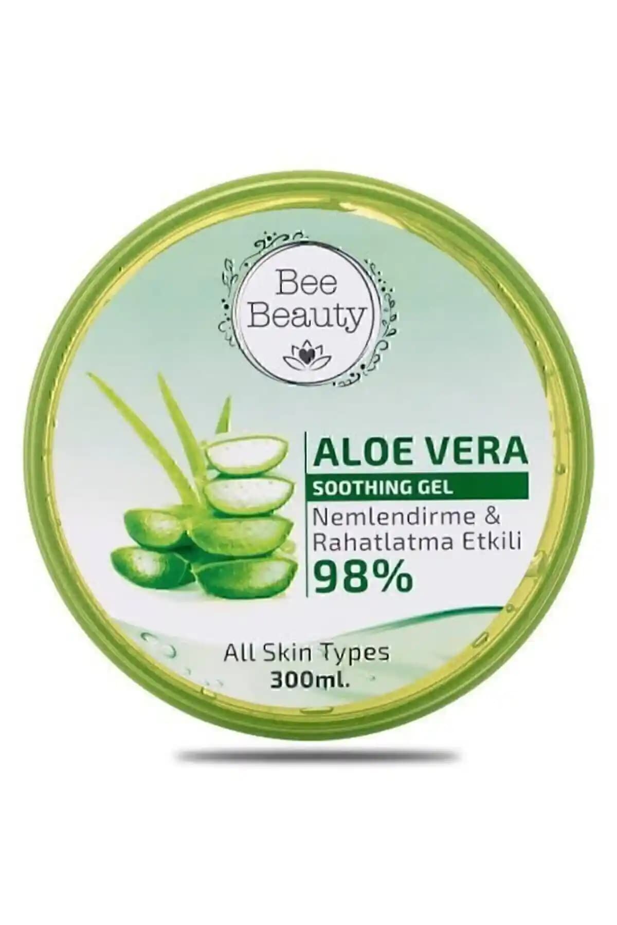 Bee Beauty Aloe Vera Jel Hyaluronik 300 ml doğal nemlendirici ve rahatlatıcı cilt bakım ürünü