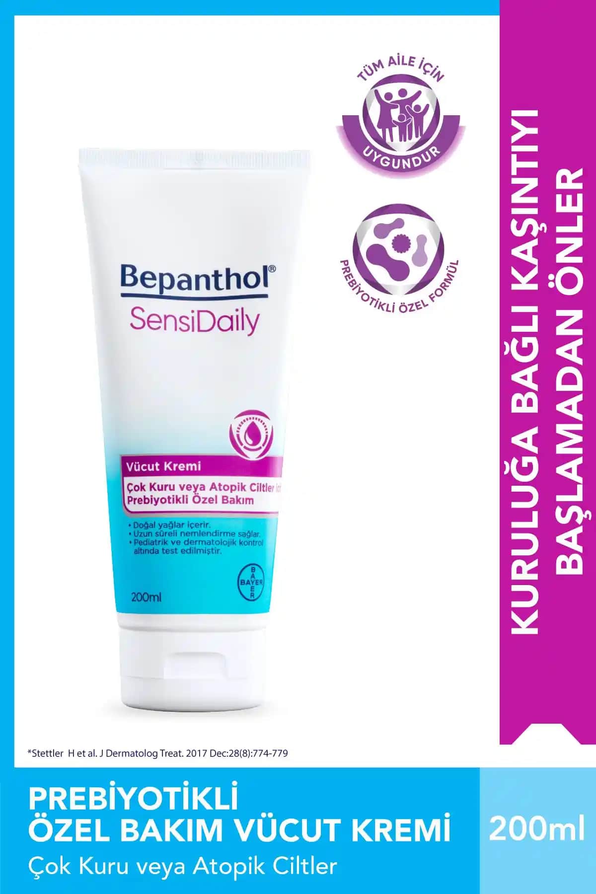 Bepanthol Sensidaily 200 ml Günlük Nemlendirici Krem Atopik ve Kuru Ciltler İçin