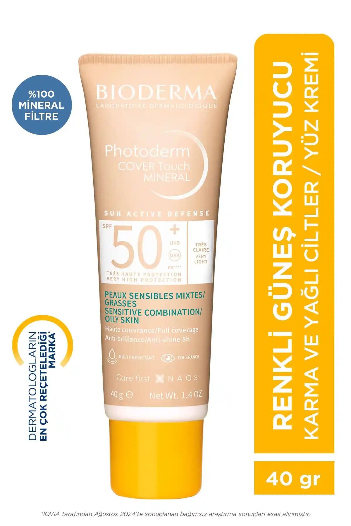 Bioderma Photoderm Cover Touch SPF50: Yağlı ve Karma Ciltler İçin Yüksek Koruma Sağlayan Güneş Kremi