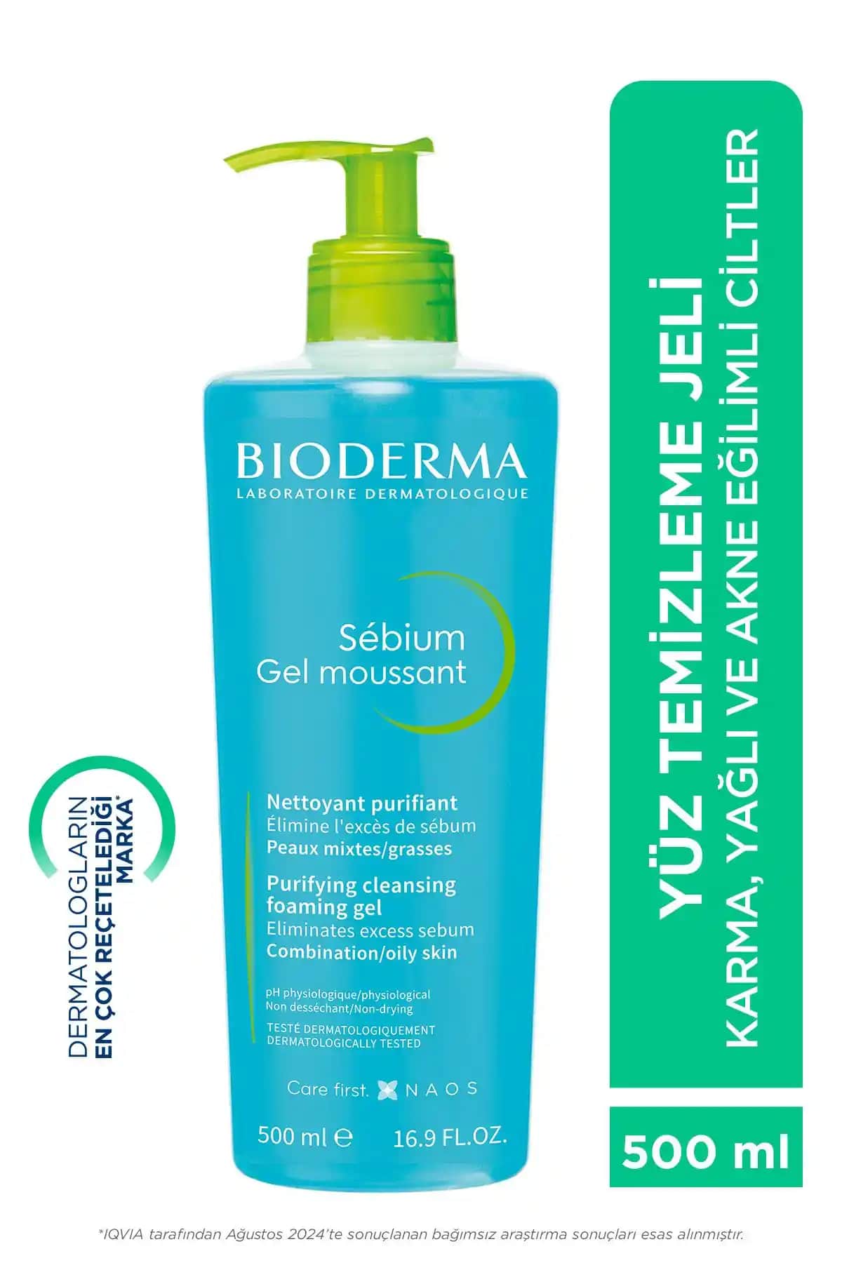 Bioderma Sebium Karma Yağlı ve Akne Eğilimli Ciltler İçin Etkili Temizleyici Jel