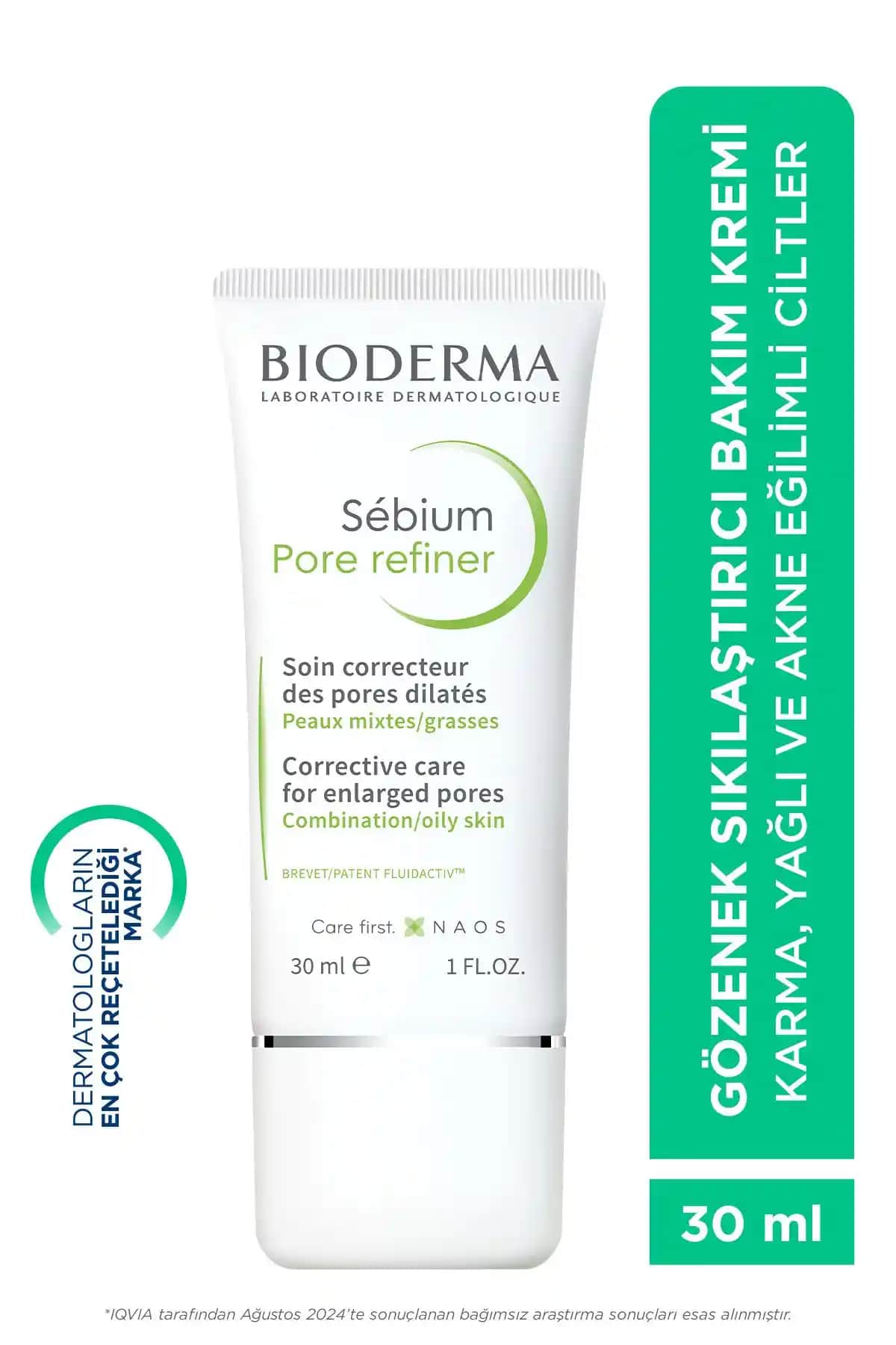 Bioderma Sebium Pore Refiner: Karma ve Yağlı Ciltler İçin Gözenek Sıkılaştırıcı ve Parlama Önleyici Bakım Kremi