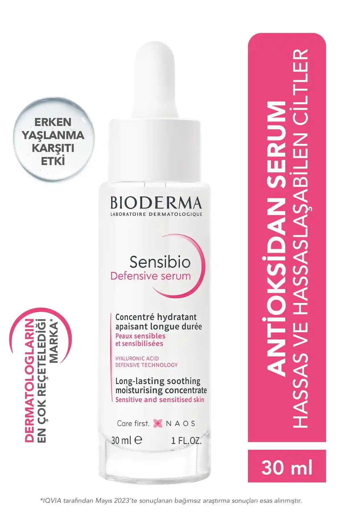 Bioderma Sensibio Defensive Hassas Ciltler İçin Nemlendirici ve Yaşlanma Karşıtı Serum