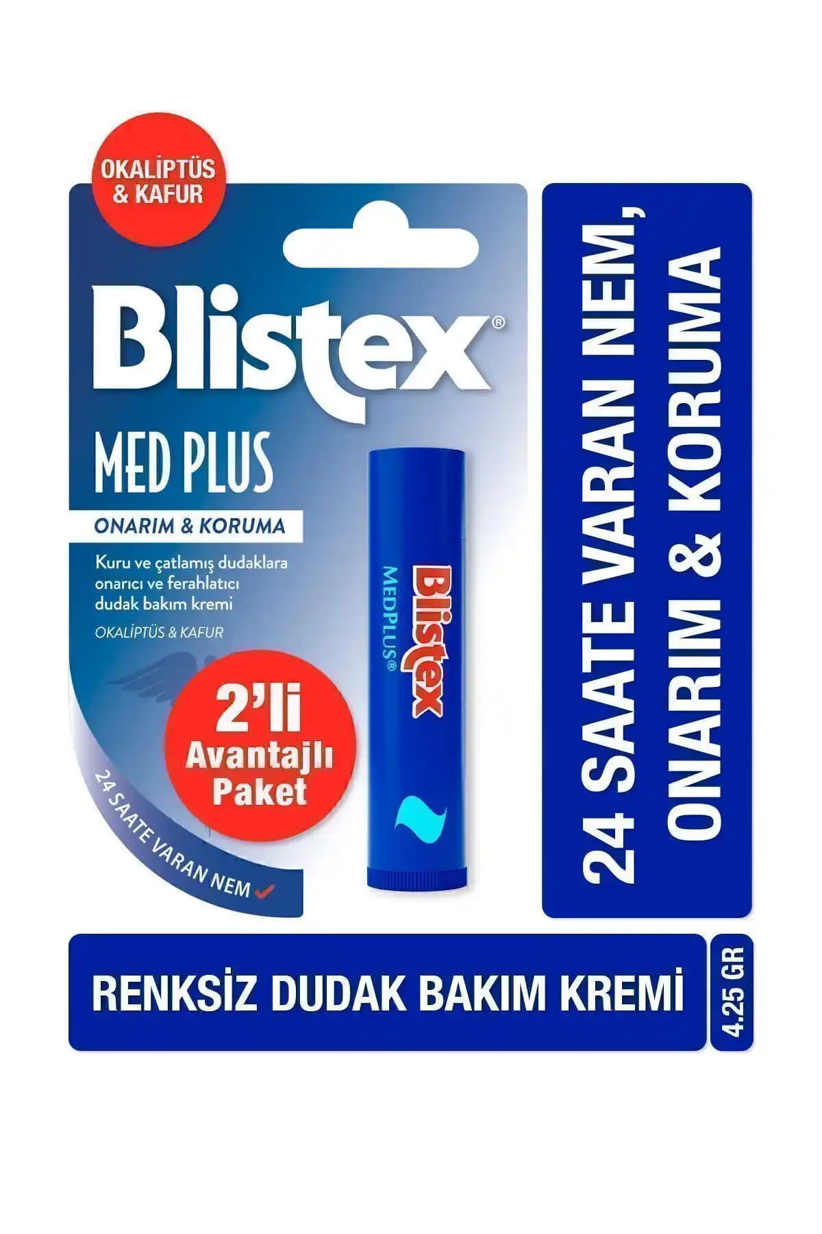 Blistex Medplus Stick Dudak Bakım Ürünü Gelişmiş Nemlendirme ve Güneş Koruma Özellikleri