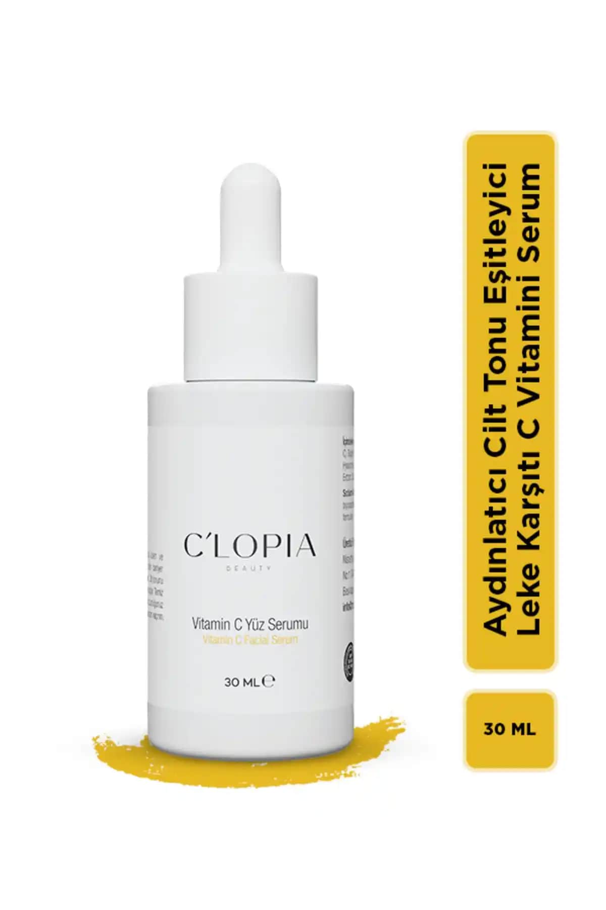 C'LOPIA BEAUTY Leke Karşıtı C Vitamini Serumu ile Cilt Tonunu Eşitleyen ve Güneşle Mücadele Eden Bakım