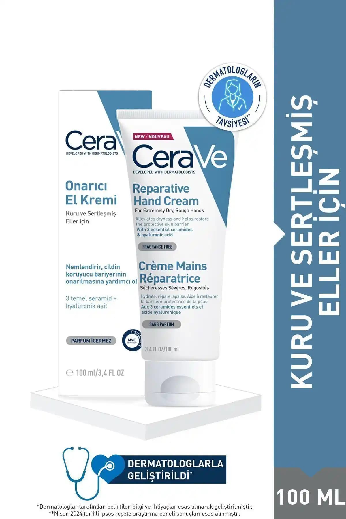 CeraVe Reparative Onarıcı El Kremi: Hassas ve kuru eller için etkili bakım sağlayıcı ürün