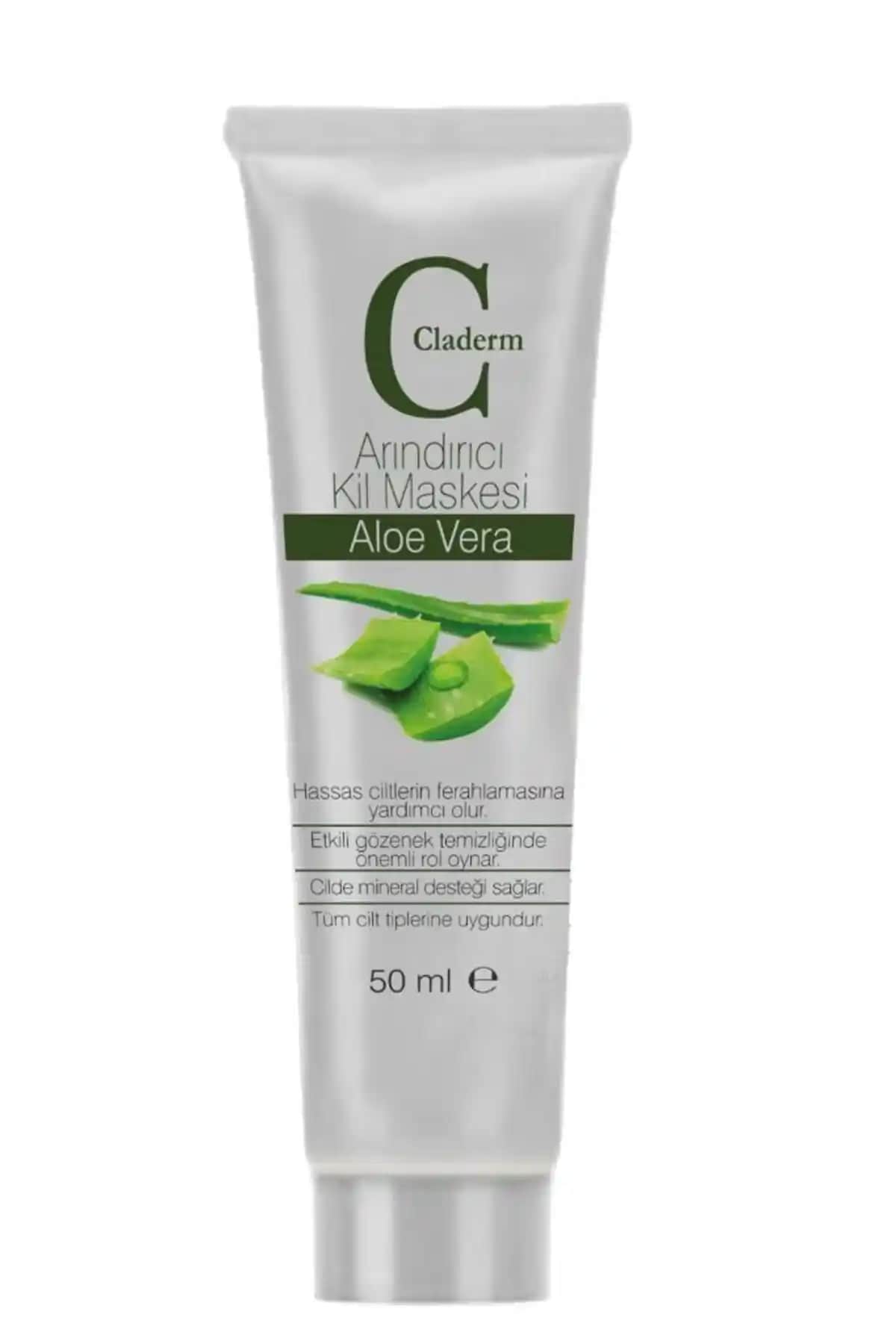Claderm 50 ml Kil Maskesi Aloe Vera ile Derinlemesine Temizlik ve Parlaklık Sağlar