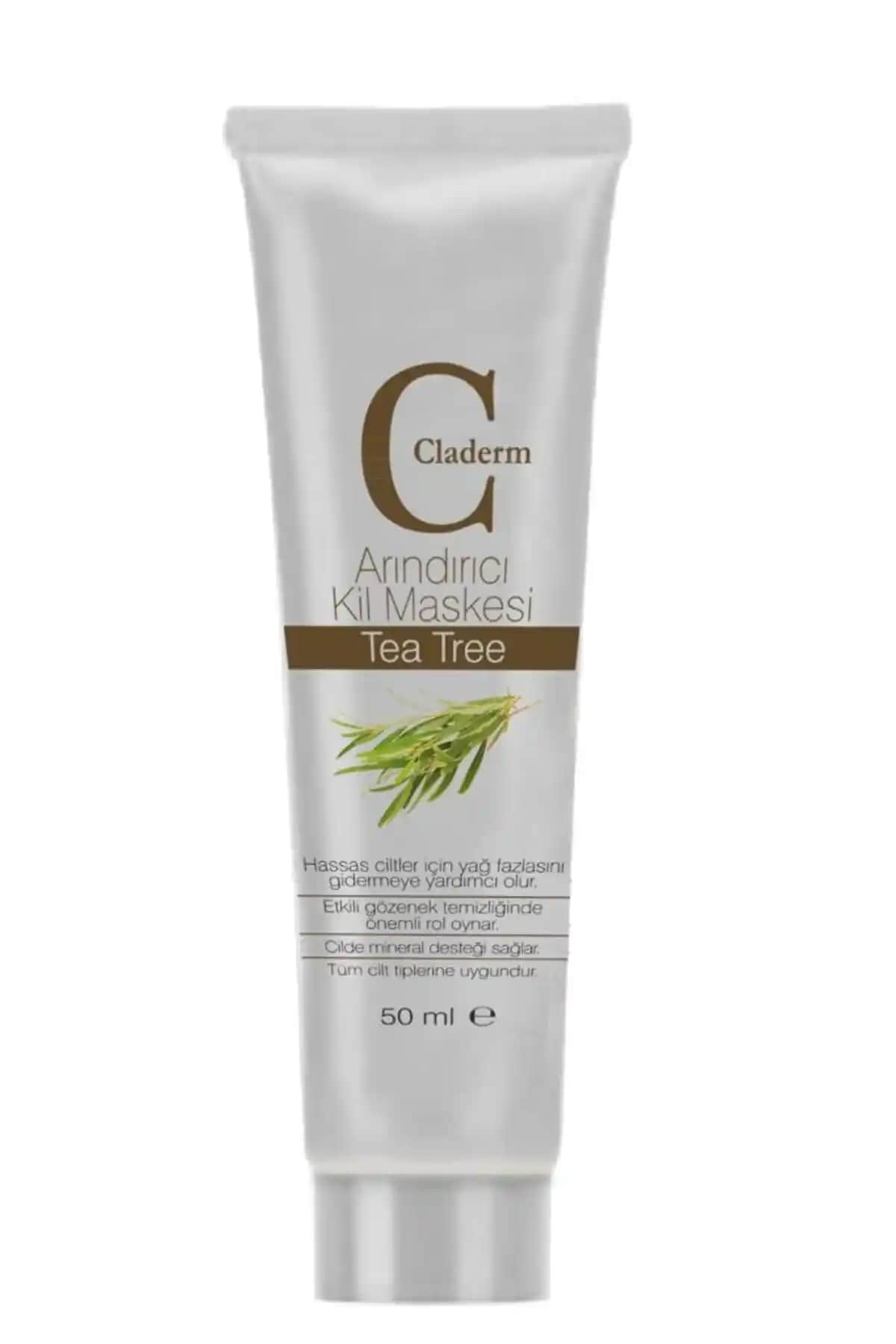 Claderm 50 ml Kil Maskesi Tea Tree ile Doğal ve Etkili Cilt Temizliği