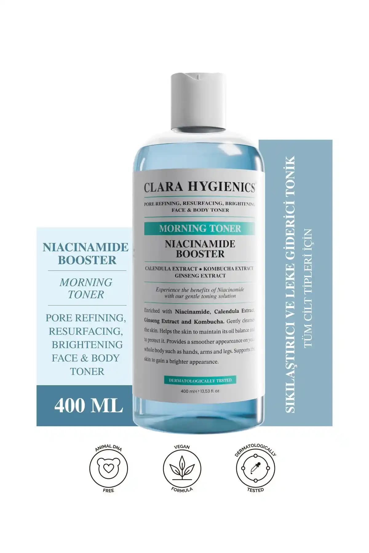 Clara Hygienics Niacinamide Booster Gözenek Sıkılaştırıcı Tonik: Doğal ve Güvenli Cilt Bakım Ürünü