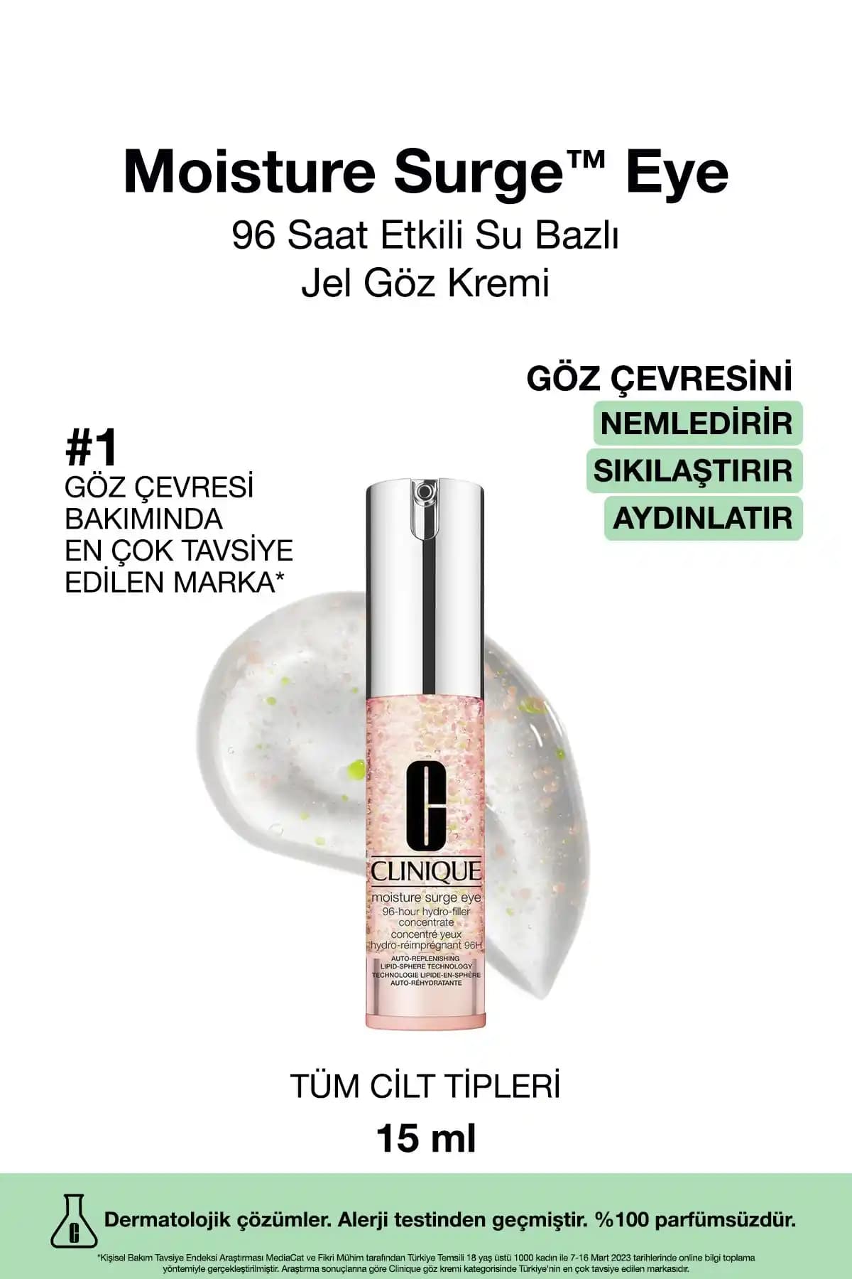 Clinique Moisture Surge Eye Göz Kremi: Yoğun Nem ve Yenilenme Sağlayan Teknoloji
