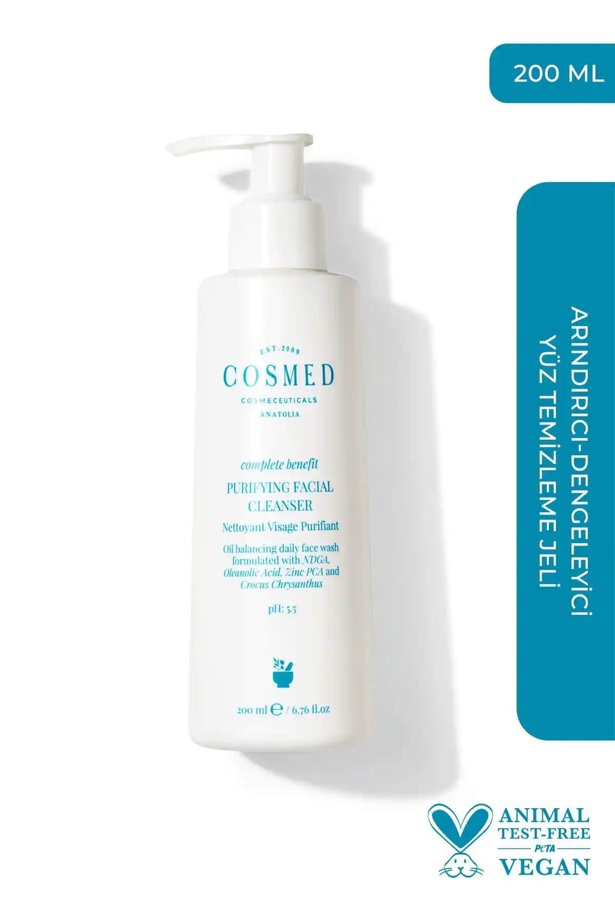 COSMED Complete Benefit Purifying Facial Cleanser: Yağlı ve Akne Eğilimli Ciltler İçin Etkili Temizlik Çözümü