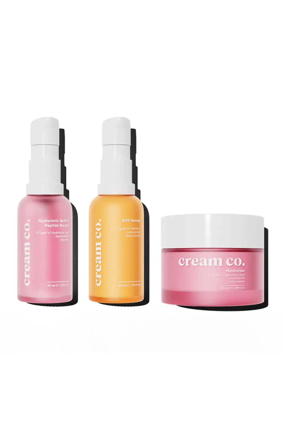 Cream Co. Dolgunlaştırıcı ve Leke Karşıtı Bakım Seti: Gelişmiş Cilt Yenileme ve Nemlendirici Özellikler
