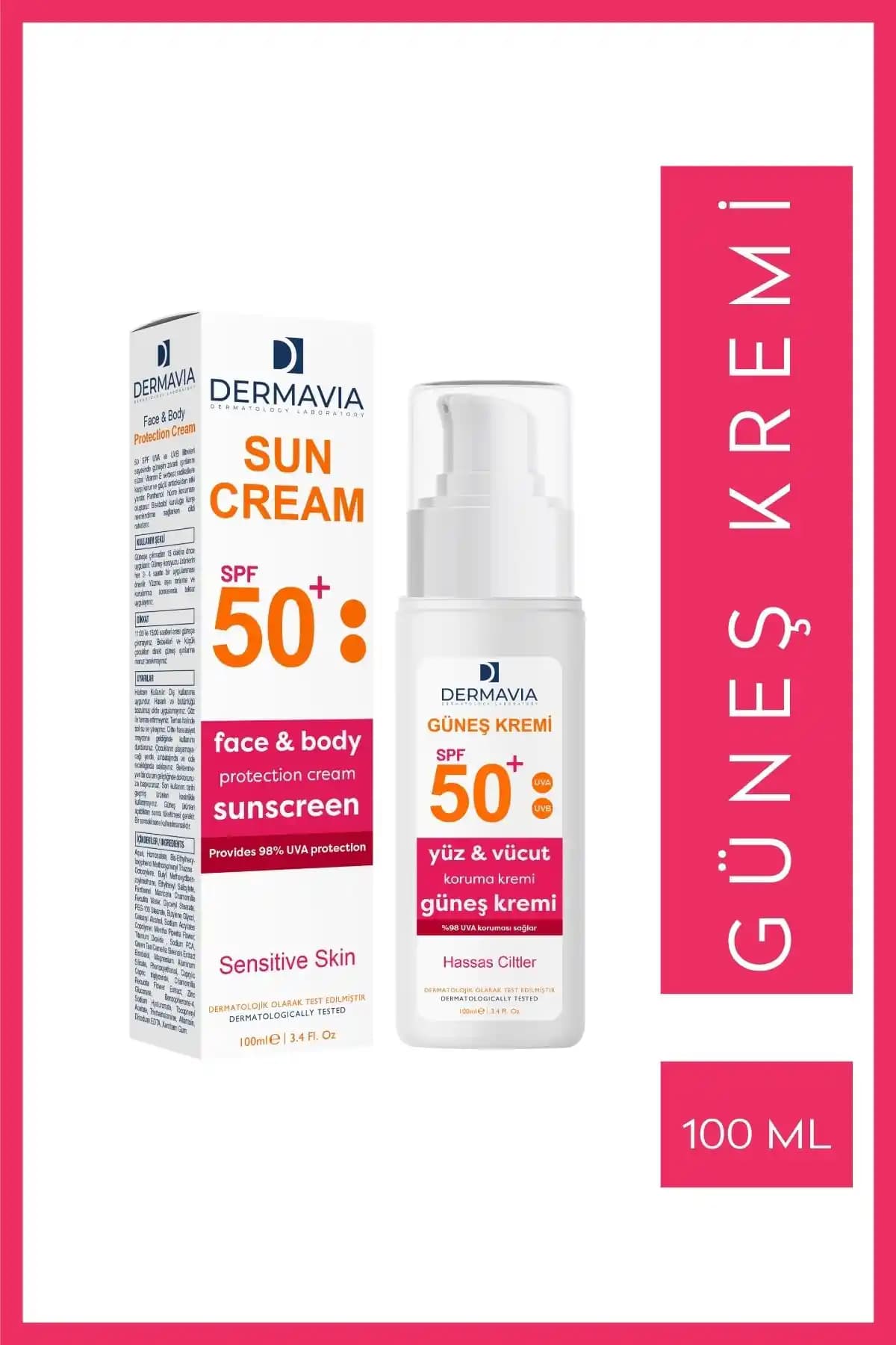Dermavia SPF 50 Hassas Ciltler İçin Günlük Güneş Koruma Kremi Ürün Özellikleri ve Faydaları