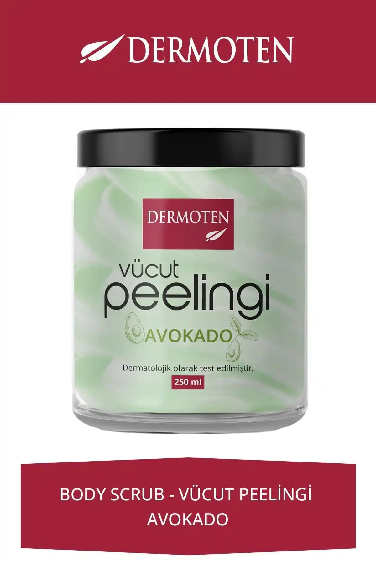Dermoten Body Scrub Avokado Özlü: Doğal ve Etkili Cilt Peelingi Ürünü